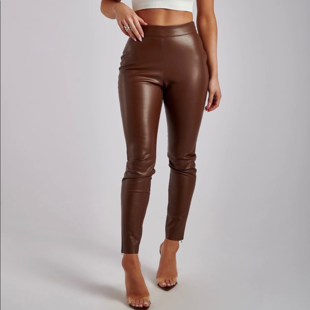 MESHKI SHAYLA SKINNY LEATHER PANTS - M